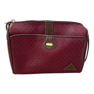 Vintage 1980s Liz Claiborne Maroon‎ Crossbody Shoulder Bag